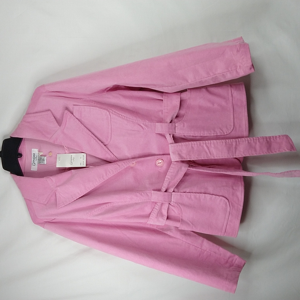 Giorgiana By Naji Pink Velvet Corduroy Jacket Size: 1X